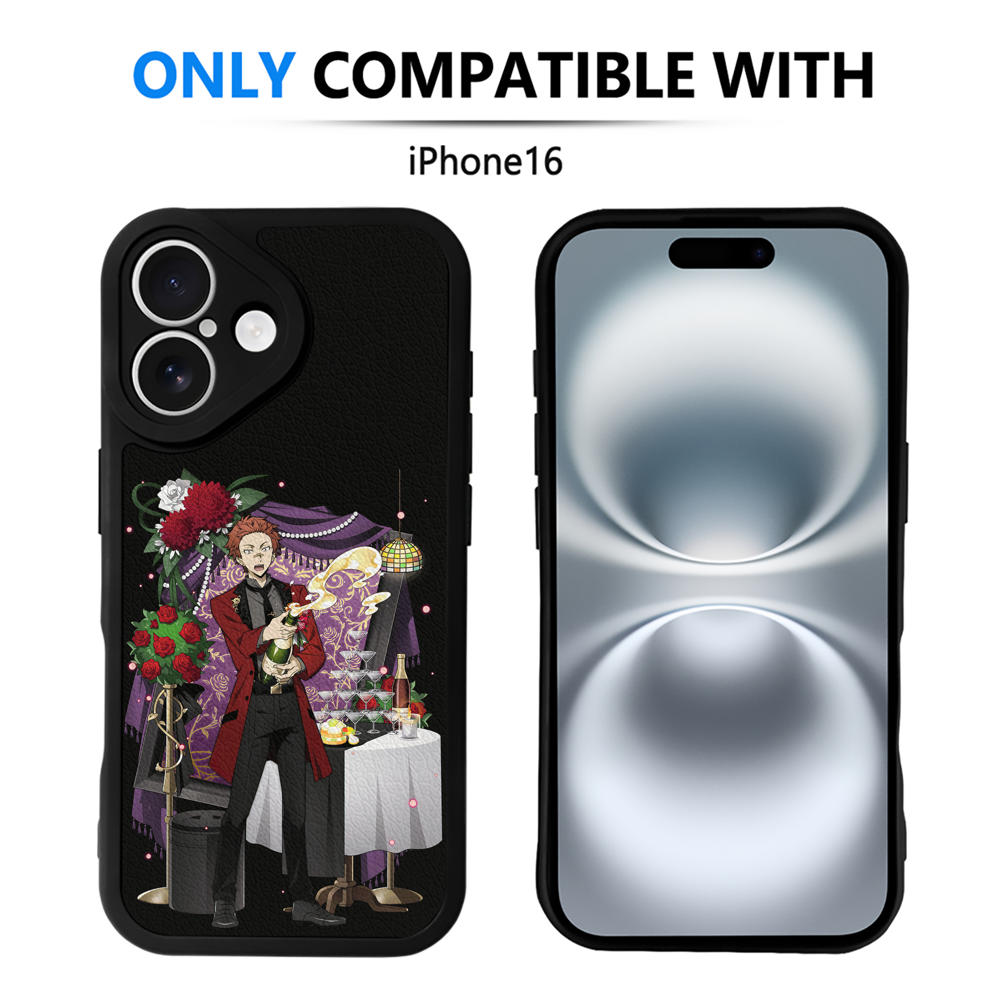 （画像用） 文豪ストレイドッグス Bungo Stray Dogs 【iPhone 16シリーズ対応】シリコンスマホケース（レザー調） 材質：シリコン